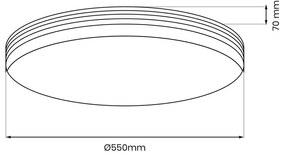 Stropné LED svietidlo Siena, 1x LED 72w, 3000-6000k, w