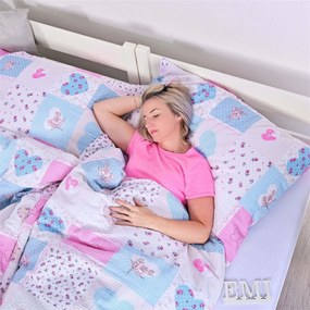 Obliečky krepové Koro EMI: Štandardný set jednolôžko obsahuje 1x 140x200 + 1x 70x90
