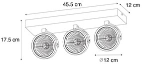 Dizajnové bodové svetlo tmavá bronz 3-svetlo otočné a naklápateľné - Go