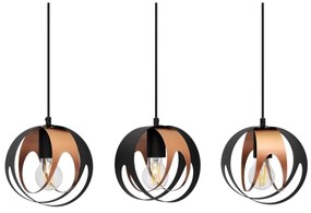 Luster na lanku MOONLIGHT 3xE27/15W/230V čierna/medená