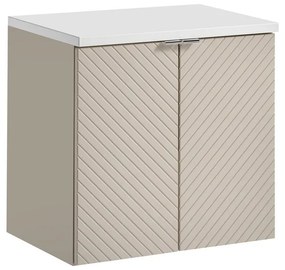 Závesná skrinka Viva Cashmere s doskou 60 cm kašmírová/biela