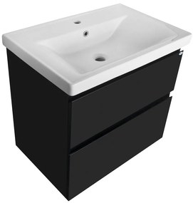 Aqualine Aqualine, ALTAIR umývadlová skrinka 67x60x45cm, čierna matná, AI670