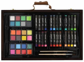 Sada na maľovanie - Art box kreatívna sada 79ks v drevenom kufríku vo fólii 37x23x5cm