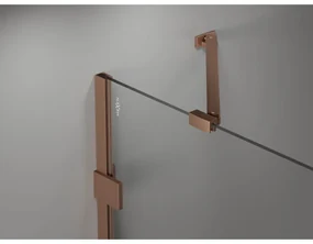 Mexen Lunar Duo, výklopný sprchový kút 110 x 75 cm, 8mm číre sklo, profil medená matná, 834-110L-075P-65-00
