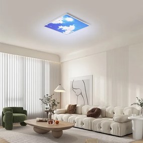 Brilagi-LED Stmievateľné svietidlo SLIMFRAME LED/58W/230V 60x60 cm strieborná/modrá+DO
