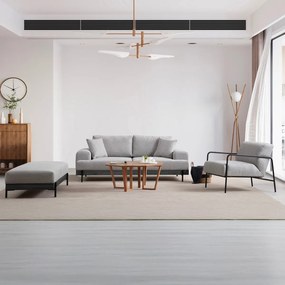 Stolička Eti Black Pouffe Grey