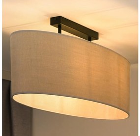 Duolla - Prisadený luster OVAL 2xE27/15W/230V šedá