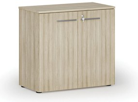 Kancelárska skriňa s dverami PRIMO WOOD, 800 x 420 x 740 mm, dub prírodný