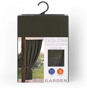 ZÁHRADNÝ VODEODOLNÝ ZÁVES NA PÁSKE GARDEN 155X200 CM GRAFITOVÁ