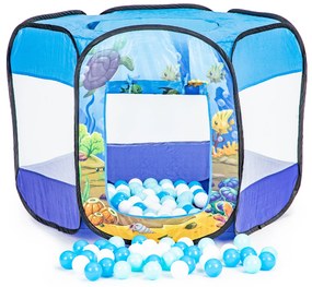 WELLHOX Skladací suchý bazén pre deti so 100 loptičkami "modrý"