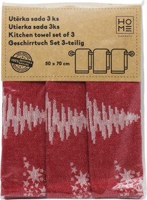 Home Elements Kuchynské utierky Stromčeky červené