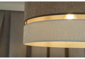 Duolla - Prisadený luster DOUBLE 1xE27/15W/230V pr. 40 cm hnedá/šedá