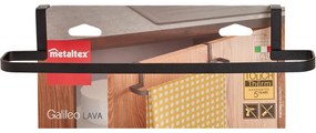 Čierny závesný držiak na utierku Metaltex Galileo Lava