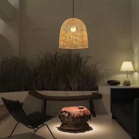 Immax 08262L - Luster na lanku PELO 1xE27/40W/230V pr. 40 cm ratan