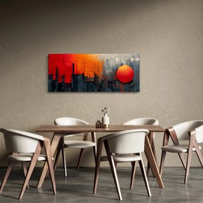 Obraz - Abstraktná maľba mesta (120x50 cm)