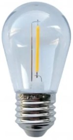 ECOLIGHT LED Žiarovka E27 - S14 - 0,3W - 2700K - 3V - teplá biela