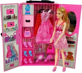 LEAN Toys Šatníková súprava pre bábiku Boy Girl's Dresser Set in Case
