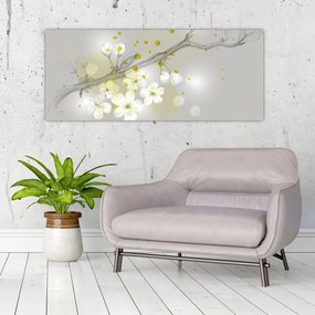 Obraz rozkvitnutej vetvičky (120x50 cm)