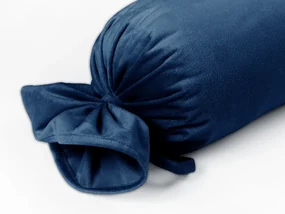 Biante Zamatový vankúš valec bonbon Velvet Prémium SVP-036 Námornícka modrá 15x80 cm