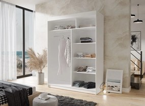 ŠATNÍKOVÁ SKRIŇA EMA 150 cm ČIERNA / BIELA