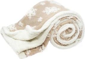 ARÔME HOME Mikroflanelová deka, Vločky béžovej