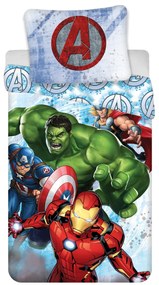 Jerry Fabrics Bavlnené obliečky 140x200 + 70x90 cm - Avengers "Heroes"