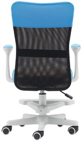 Detská stolička Neoseat MONKEY WHITE s podnožou — látka, biela / svetlo modrá