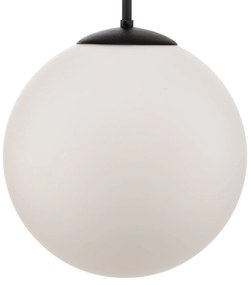 Závesná lampa Bosso 1-plameňová biela/čierna 30 cm