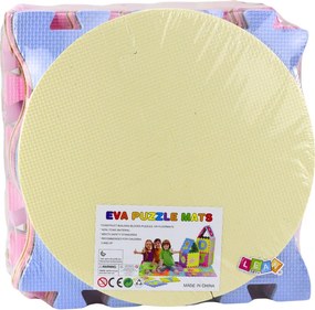 LEAN Penové puzzle podložka zvieratká EVA pena pastelová 16 dielov