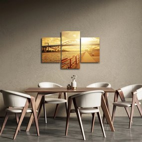 Obraz mosta pri západe slnka (90x60 cm)
