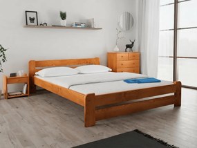 Posteľ Laura 120 x 200 cm, jelša Rošt: S latkovým roštom, Matrac: Matrac DELUXE 10 cm