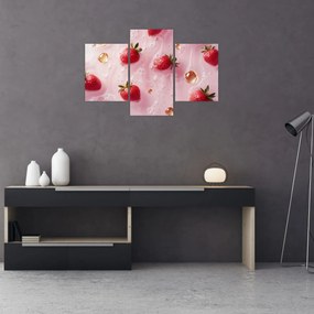 Obraz - Jahody v bublinách (90x60 cm)