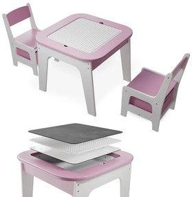 InternetovaZahrada Detský drevený set Milou - ružový