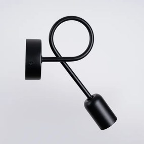 Sollux SL.1433 - Nástenná lampa LOOP 1xE27/15W/230V čierna