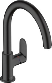 Hansgrohe Vernis Blend M35, kuchynská páková batéria 210 s otočným výtokom, čierna matná, HAN-71870670
