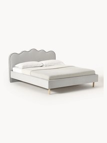 Čalúnená posteľ s vlnovým záhlavím Romy