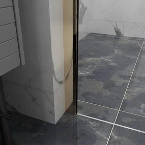 Erga Paris, sprchová zástena Walk-In 80x200 cm, 8mm číre sklo, zlatý lesklý profil, ERG-V02-PARIS-080x200-CL-GD