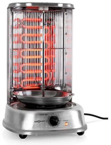 OneConcept Kebap Master, vertikálny gril, 1800 W, strieborný