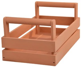 Drevená debnička pastelovo oranžová