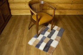 Koberec z ovčích kožušín mix 100 x 60 cm