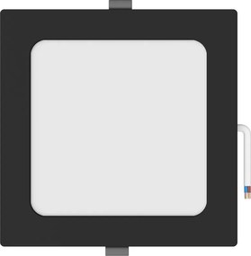 Mexen LDRR, LED stropné svietidlo na zapustenie 17 x 17 cm, 12W, neutrálna - 4000K, 1320 lm, čierna - L211-017-1240-70