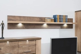 Obývacia stena Grande, dub artisan / dub Ribbeck, s osvetlením