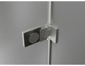 Mexen Lunar-F L, sprchový kút pravý 80 x 80 cm, 8mm číre sklo, oceľový profil, 836L-080-080-97-00-P