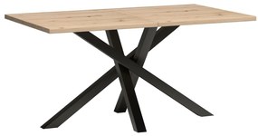 Rozkladací jedálenský stôl Sigeren, Farby:: čierna + dub artisan