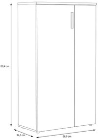 Botník ETON – biela/šedá, betónový vzhľad