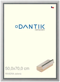 DANTIK rám na obraz 50x70 | RIVIERA zelená (Plexi Čiré)