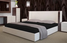 Dekorstudio Prestieradlo froté s gumičkou čierne PRZF-16 Rozmer plachty: 180x200cm