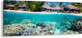 Obraz pláže na tropickom ostrove (120x50 cm)