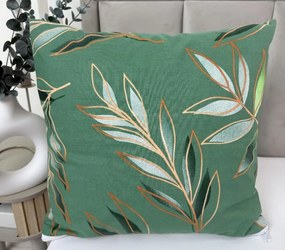 Obliečka na vankúš Greenery 40x40 cm – botanický vzor, 100 % bavlna
