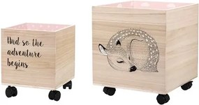 Bloomingville Úložný box na kolieskach Bambi Menšia